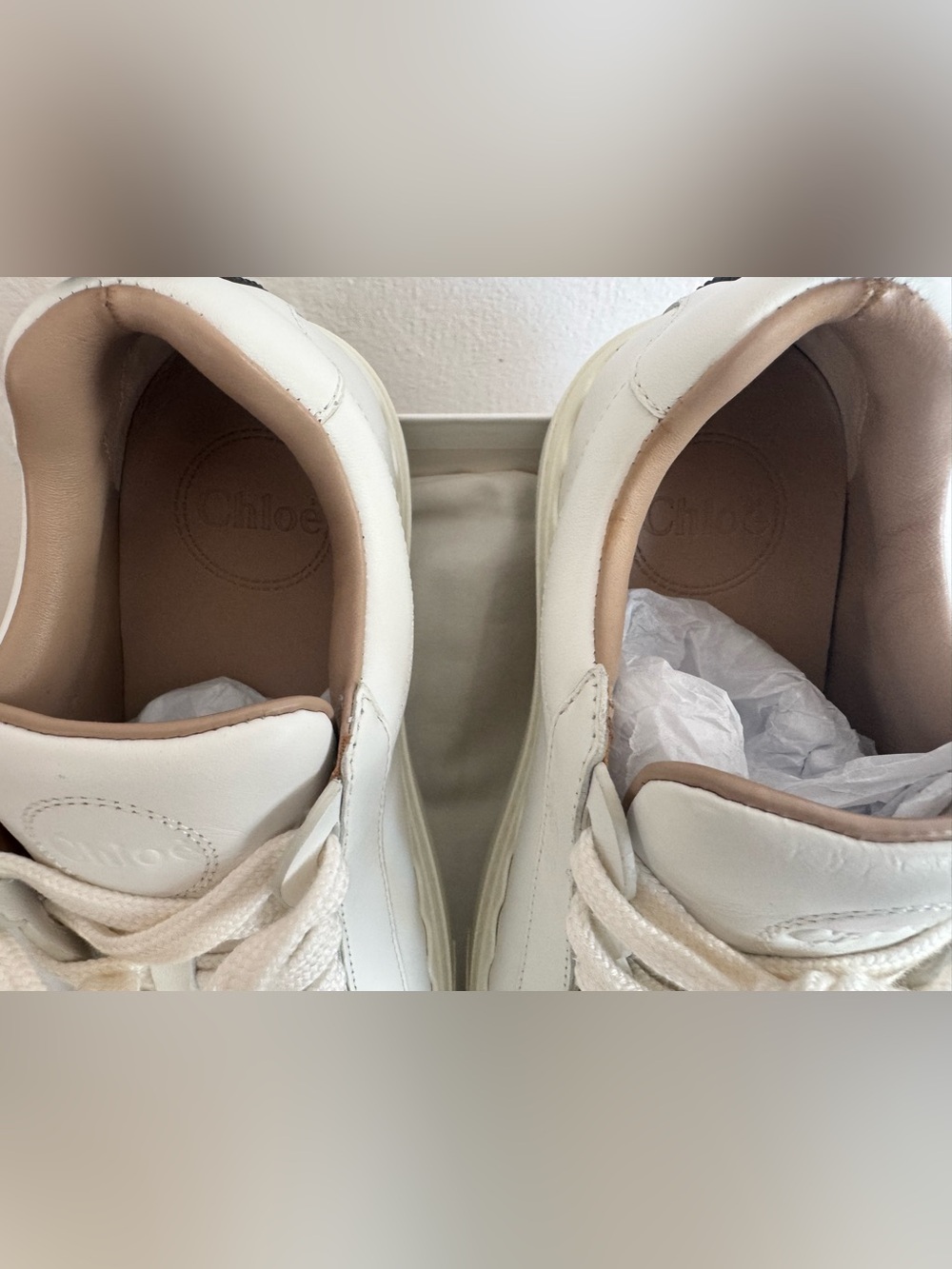 Chloe Lauren Sneaker White Size 37EU / 6.5 - Picture 11 of 12